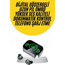 Kablosuz Bluetooth Kulaklık Çift Telefon Destekli Powerbankli Dijital Göstergeli - Lisinya