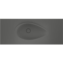 Real Stone Avocado Etajerli 80X50 Antrasit Granit Banyo Lavabosu