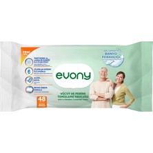 Evony Hasta Vücut Perine Temizleme Islak Mendil Havlu 48 Yaprak Xl Banyo Ferahlığı (9 Lu Set)