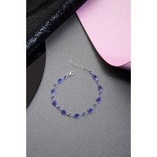 Innuendo 925 Ayar Gümüş Lacivert Damla Bileklik