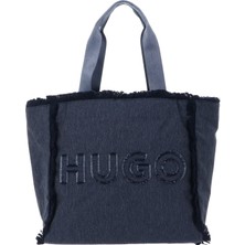 Hugo Kadın Geniş Iç Hacimli Uzun Askılı Püsküllü Logolu Lacivert Omuz Çantası 50536258-410