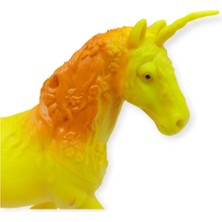 Çiftlik Hayvanları Serisi - Efsanevi Unicorn 12 cm - Sarı - Turuncu (Lisinya)