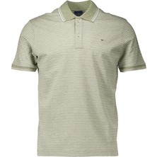 Paul & Shark Erkek Polo Yaka Çizgili Kısa Kollu Pamuklu Beyaz-Yeşil Polo Yaka T-Shirt 25411226-125