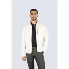 Paul & Shark Erkek Normal Kalıp Rüzgara ve Suya Karşı Dirençli Gizli Kapüşonlu Bej Ceket 25412013-629