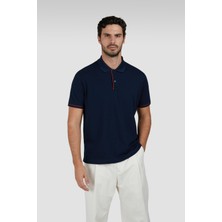 Paul & Shark Erkek Pamuklu Normal Kalıp Kısa Kollu Lacivert Polo Yaka T-Shirt 25411323-013