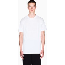 Armani Exchange Erkek Bisiklet Yaka Kısa Kol Ax Logo Desen Pamuklu Beyaz T-Shirt XM001454 AF10361-U0009