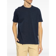 Paul & Shark Erkek Regular Fit Yuvarlak Yaka Marka Logo Işlemeli %100 Pamuklu Kısa Kollu Lacivert T-Shirt 25411047-013