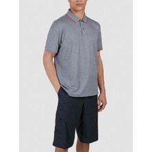 Paul & Shark Erkek Düğme Kapama Kısa Kol %100 Pamuk Gri Polo Yaka T-Shirt 25411268-931
