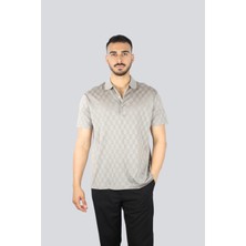 Paul & Shark Erkek Regular Fit %100 Organik Pamuklu Desenli Kısa Kollu Bej Polo Yaka T-Shirt 25411278-266