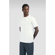 Paul & Shark Erkek Regular Fit Yuvarlak Yakalı %100 Pamuklu Shark Logolu Kısa Kollu Beyaz-Altın T-Shirt 15311610-46E