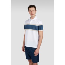 Paul & Shark Erkek Pamuklu Polo Yakalı Düğme Kapamalı Kısa Kollu Beyaz Polo Yaka T-Shirt 25411260-344