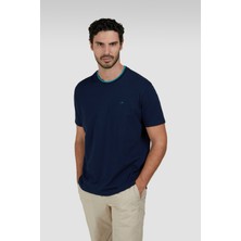 Paul & Shark Erkek Yuvarlak Yaka Normal Kalıp %100 Pamuklu Kısa Kollu Lacivert T-Shirt 25411033-013
