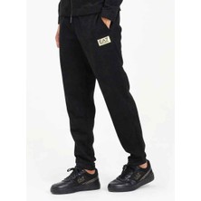 Erkek Normal Kalıp Beli ve Paçası Lastikli Ea7 Logo Etiketli Siyah Eşofman Altı 7M000676 AF16718-UC001