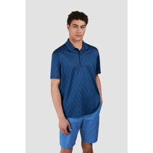 Paul & Shark Erkek Regular Fit %100 Organik Pamuklu Desenli Kısa Kollu Lacivert Polo Yaka T-Shirt 25411278-264
