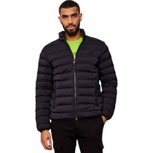 EA7 Erkek Regular Fit Fermuar Kapamalı Dik Yaka Uzun Kollu Siyah Mont 7M000684 AF15953-UC001