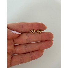 Miliva Gold Tragus Küpe | Ikili Tragus Küpe