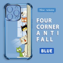 HONTINGA iPhone 14 Pro ile Uyumlu Şeffaf Kılıfı Düşüme Önleyici Basitlik Anti Düşme Kamera Korumali Kedi Desen Yumuşak Silikon Telefon Kılıfı Kadın ve Erkek Için Uygundur K3-0217