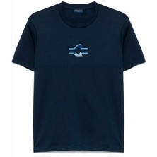 Paul & Shark Erkek %100 Pamuklu Normal Kesim Shark Logolu Kısa Kollu Mavi T-Shirt 25411084-013