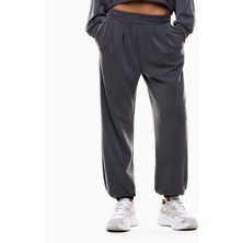 Kadın Elastik Bel Bandı Arkada Metalik Ea7 Logosu Yüksek Bel Siyah Eşofman Altı 7W000446 AF12643-U8117