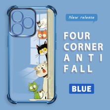 HONTINGA Realme C51 ile Uyumlu Şeffaf Kılıfı Düşüme Önleyici Basitlik Anti Düşme Kamera Korumali Kedi Desen Yumuşak Silikon Telefon Kılıfı Kadın ve Erkek Için Uygundur K3-0217