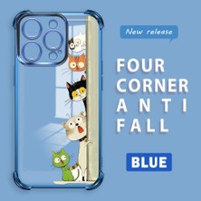 HONTINGA iPhone 16 Pro ile Uyumlu Şeffaf Kılıfı Düşüme Önleyici Basitlik Anti Düşme Kamera Korumali Kedi Desen Yumuşak Silikon Telefon Kılıfı Kadın ve Erkek Için Uygundur K3-0217