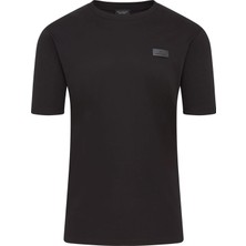 Paul & Shark Erkek Regular Fit %100 Pamuklu Yuvarlak Yakalı Kısa Kollu Siyah T-Shirt 15311643-011