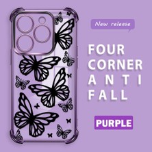 HONTINGA Tecno Spark Go 2024 ile Uyumlu Şeffaf Kılıfı Düşüme Önleyici Basitlik Anti Düşme Kamera Korumali Kelebek Desen Yumuşak Silikon Telefon Kılıfı Kadın ve Erkek Için Uygundur K3-0215