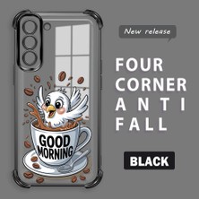 HONTINGA Samsung Galaxy S21 Fe 5g ile Uyumlu Şeffaf Kılıfı Düşüme Önleyici Basitlik Anti Düşme Kamera Korumali Kuş Desen Yumuşak Silikon Telefon Kılıfı Kadın ve Erkek Için Uygundur K3-0216