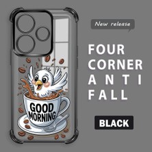 HONTINGA Xiaomi Redmi 13 ile Uyumlu Şeffaf Kılıfı Düşüme Önleyici Basitlik Anti Düşme Kamera Korumali Kuş Desen Yumuşak Silikon Telefon Kılıfı Kadın ve Erkek Için Uygundur K3-0216