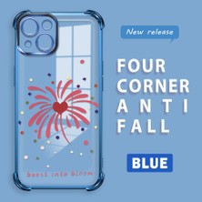 HONTINGA iPhone 13 ile Uyumlu Şeffaf Kılıfı Düşüme Önleyici Basitlik Anti Düşme Kamera Korumali Kalp Desen Yumuşak Silikon Telefon Kılıfı Kadın ve Erkek Için Uygundur K3-0213