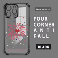 HONTINGA iPhone 14 Pro Max ile Uyumlu Şeffaf Kılıfı Düşüme Önleyici Basitlik Anti Düşme Kamera Korumali Kalp Desen Yumuşak Silikon Telefon Kılıfı Kadın ve Erkek Için Uygundur K3-0213