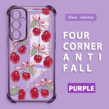 HONTINGA Samsung Galaxy A05S ile Uyumlu Şeffaf Kılıfı Düşüme Önleyici Basitlik Anti Düşme Kamera Korumali Visne Desen Yumuşak Silikon Telefon Kılıfı Kadın ve Erkek Için Uygundur K3-0211