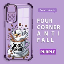 HONTINGA Xiaomi Redmi Note 11 ile Uyumlu Şeffaf Kılıfı Düşüme Önleyici Basitlik Anti Düşme Kamera Korumali Kuş Desen Yumuşak Silikon Telefon Kılıfı Kadın ve Erkek Için Uygundur K3-0216