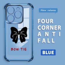 HONTINGA Tecno Spark 20C ile Uyumlu Şeffaf Kılıfı Düşüme Önleyici Basitlik Anti Düşme Kamera Korumali Bow Tie Desen Yumuşak Silikon Telefon Kılıfı Kadın ve Erkek Için Uygundur K3-0214