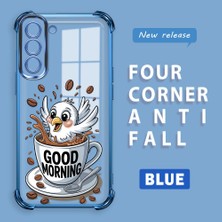 HONTINGA Samsung Galaxy S21 Fe 5g ile Uyumlu Şeffaf Kılıfı Düşüme Önleyici Basitlik Anti Düşme Kamera Korumali Kuş Desen Yumuşak Silikon Telefon Kılıfı Kadın ve Erkek Için Uygundur K3-0216