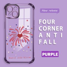 HONTINGA iPhone 13 ile Uyumlu Şeffaf Kılıfı Düşüme Önleyici Basitlik Anti Düşme Kamera Korumali Kalp Desen Yumuşak Silikon Telefon Kılıfı Kadın ve Erkek Için Uygundur K3-0213