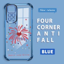 HONTINGA Xiaomi Redmi Note 11 ile Uyumlu Şeffaf Kılıfı Düşüme Önleyici Basitlik Anti Düşme Kamera Korumali Kalp Desen Yumuşak Silikon Telefon Kılıfı Kadın ve Erkek Için Uygundur K3-0213