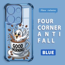 HONTINGA Xiaomi Poco M6 Pro 4g ile Uyumlu Şeffaf Kılıfı Düşüme Önleyici Basitlik Anti Düşme Kamera Korumali Kuş Desen Yumuşak Silikon Telefon Kılıfı Kadın ve Erkek Için Uygundur K3-0216