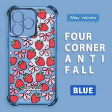HONTINGA Realme C53 ile Uyumlu Şeffaf Kılıfı Düşüme Önleyici Basitlik Anti Düşme Kamera Korumali Çilek Desen Yumuşak Silikon Telefon Kılıfı Kadın ve Erkek Için Uygundur K3-0210