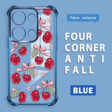 HONTINGA Xiaomi Redmi Note 13 Pro 4g ile Uyumlu Şeffaf Kılıfı Düşüme Önleyici Basitlik Anti Düşme Kamera Korumali Visne Desen Yumuşak Silikon Telefon Kılıfı Kadın ve Erkek Için Uygundur K3-0211
