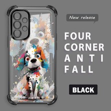 HONTINGA Samsung Galaxy A52 5g ile Uyumlu Şeffaf Kılıfı Düşüme Önleyici Basitlik Anti Düşme Kamera Korumali Boyalı Köpek Desen Yumuşak Silikon Telefon Kılıfı Kadın ve Erkek Için Uygundur K3-0209
