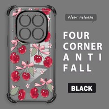 HONTINGA Xiaomi Redmi Note 14 Pro 4g ile Uyumlu Şeffaf Kılıfı Düşüme Önleyici Basitlik Anti Düşme Kamera Korumali Visne Desen Yumuşak Silikon Telefon Kılıfı Kadın ve Erkek Için Uygundur K3-0211