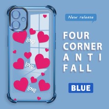 HONTINGA Samsung Galaxy A06 ile Uyumlu Şeffaf Kılıfı Düşüme Önleyici Basitlik Anti Düşme Kamera Korumali Kalp Desen Yumuşak Silikon Telefon Kılıfı Kadın ve Erkek Için Uygundur K3-0212