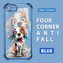 HONTINGA iPhone 7 ile Uyumlu Şeffaf Kılıfı Düşüme Önleyici Basitlik Anti Düşme Kamera Korumali Boyalı Köpek Desen Yumuşak Silikon Telefon Kılıfı Kadın ve Erkek Için Uygundur K3-0209