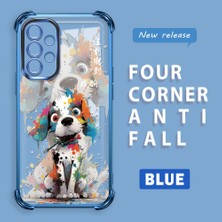 HONTINGA Samsung Galaxy A52 5g ile Uyumlu Şeffaf Kılıfı Düşüme Önleyici Basitlik Anti Düşme Kamera Korumali Boyalı Köpek Desen Yumuşak Silikon Telefon Kılıfı Kadın ve Erkek Için Uygundur K3-0209