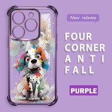 HONTINGA Infinix Smart 8 ile Uyumlu Şeffaf Kılıfı Düşüme Önleyici Basitlik Anti Düşme Kamera Korumali Boyalı Köpek Desen Yumuşak Silikon Telefon Kılıfı Kadın ve Erkek Için Uygundur K3-0209