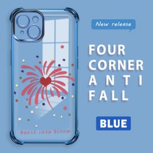 HONTINGA iPhone 14 Plus ile Uyumlu Şeffaf Kılıfı Düşüme Önleyici Basitlik Anti Düşme Kamera Korumali Kalp Desen Yumuşak Silikon Telefon Kılıfı Kadın ve Erkek Için Uygundur K3-0213