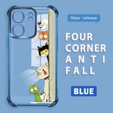 HONTINGA Xiaomi Poco C65 ile Uyumlu Şeffaf Kılıfı Düşüme Önleyici Basitlik Anti Düşme Kamera Korumali Kedi Desen Yumuşak Silikon Telefon Kılıfı Kadın ve Erkek Için Uygundur K3-0217