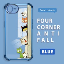 HONTINGA iPhone 16E ile Uyumlu Şeffaf Kılıfı Düşüme Önleyici Basitlik Anti Düşme Kamera Korumali Kedi Desen Yumuşak Silikon Telefon Kılıfı Kadın ve Erkek Için Uygundur K3-0217