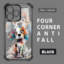 HONTINGA Realme C53 ile Uyumlu Şeffaf Kılıfı Düşüme Önleyici Basitlik Anti Düşme Kamera Korumali Boyalı Köpek Desen Yumuşak Silikon Telefon Kılıfı Kadın ve Erkek Için Uygundur K3-0209
